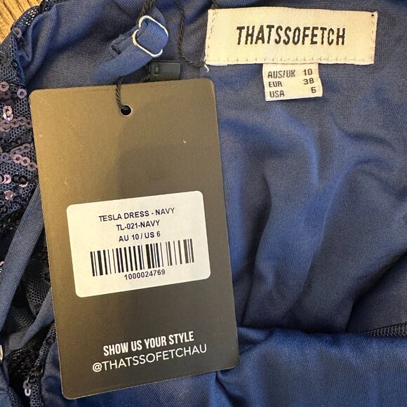 Tesla Navy Sequin Dess-Size 6-Brand New! - Picture 6 of 6